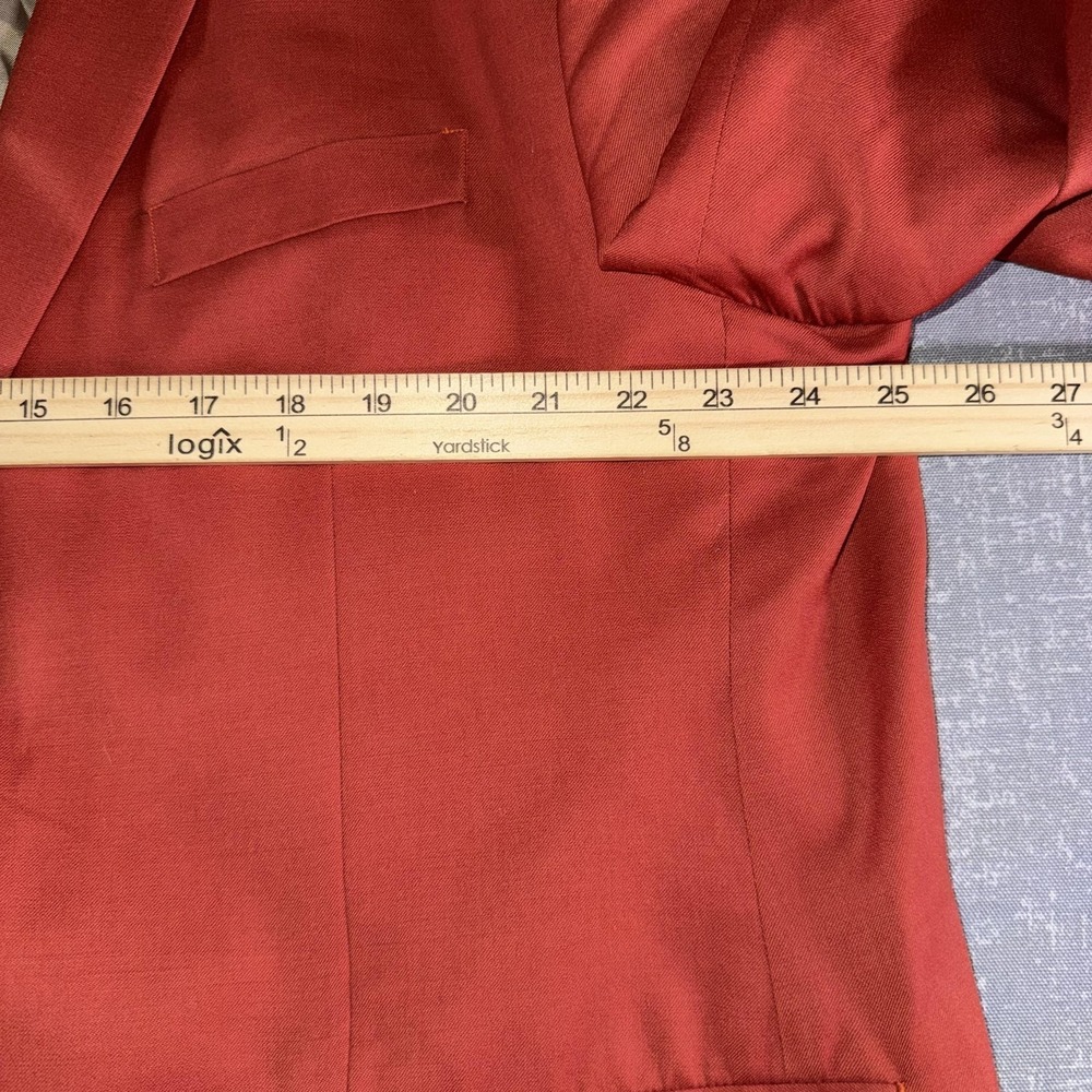 Turnbury Blazer Mens 50R Orange Wool Blend Two Button Sport Coat Jacket - Picture 7 of 11